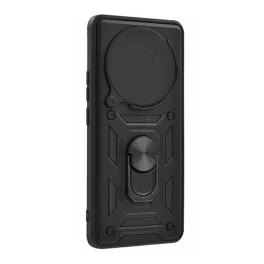   Defender szilikon telefonvédő (ütésállóság, tartógyűrű, kameravédő) FEKETE