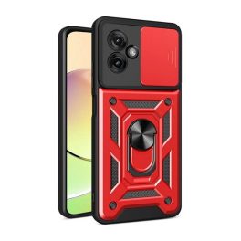 Defender szilikon telefonvédő (ütésállóság, tartógyűrű, kameravédő) PIROS   Defender szilikon telefonvédő (ütésállóság, tartógyűrű, kameravédő) PIROS