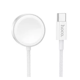   HOCO CW59 asztali töltő Type-C (gyorstöltő, wireless, 120cm, Apple Watch töltő/Samsung Watch töltő) FEHÉR