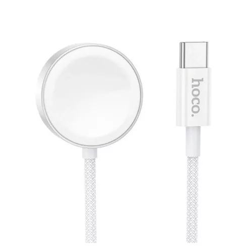 HOCO CW59 asztali töltő Type-C (gyorstöltő, wireless, 120cm, Apple Watch töltő/Samsung Watch töltő) FEHÉR
