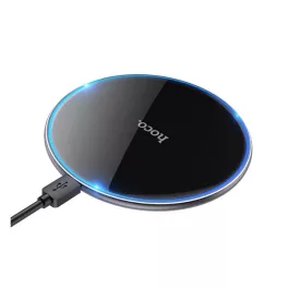   HOCO CW6 Pro asztali töltő (15W, wireless, LED fény) FEKETE