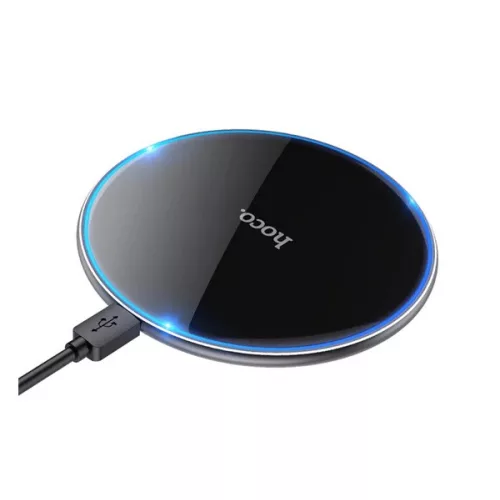HOCO CW6 Pro asztali töltő (15W, wireless, LED fény) FEKETE