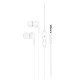   HOCO M124 fülhallgató SZTEREO (3.5mm jack, mikrofon, felvevő gomb) FEHÉR
