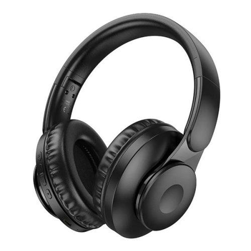 HOCO W45 bluetooth fejhallgató SZTEREO (v5.3, mikrofon, kártyaolvasó, összehajtható, 3.5mm jack aljzat) FEKETE