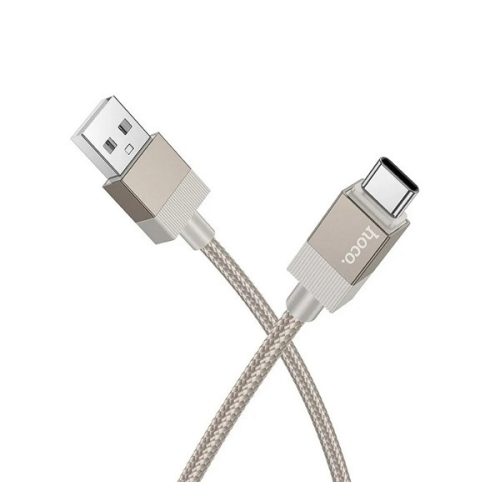 HOCO X110 adatkábel (USB - Type-C, 15W, gyorstöltő, cipőfűző, 100cm) ARANY