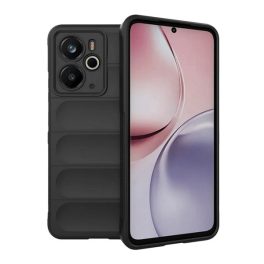 Szilikon telefonvédő (ütésállóság, kameravédő, 3D) FEKETE   Szilikon telefonvédő (ütésállóság, kameravédő, 3D) FEKETE