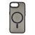 Szilikon telefonvédő (ütésállóság, matt, műanyag hátlap, kameravédő, MagSafe) FEKETE