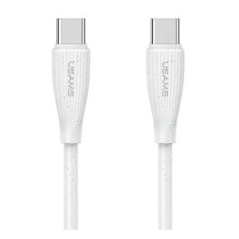   USAMS GREEN SERIES adatkábel (Type-C - Type-C, 60W, gyorstöltő, 100cm) FEHÉR