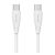 USAMS GREEN SERIES adatkábel (Type-C - Type-C, 60W, gyorstöltő, 100cm) FEHÉR
