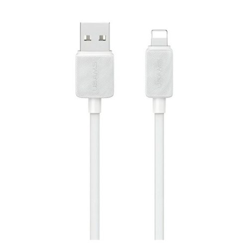 USAMS KY adatkábel (USB - lightning, 2.4A, gyorstöltő, 100cm) FEHÉR