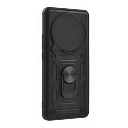 Defender szilikon telefonvédő (ütésállóság, tartógyűrű, kameravédő) FEKETE   Defender szilikon telefonvédő (ütésállóság, tartógyűrű, kameravédő) FEKETE