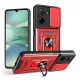 Defender szilikon telefonvédő (ütésállóság, tartógyűrű, kameravédő) PIROS