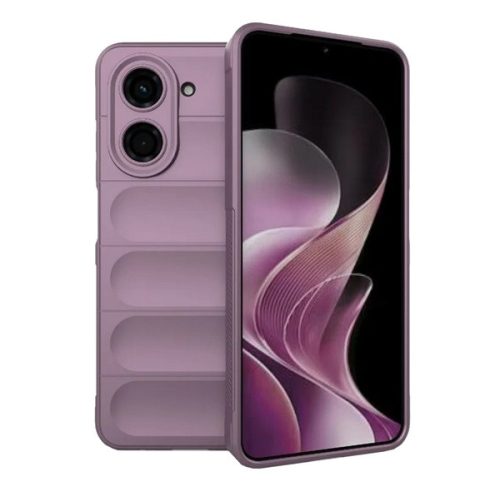 Szilikon telefonvédő (ütésállóság, kameravédő, 3D) LILA