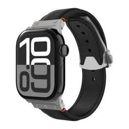   SPIGEN CLASSIC FIT pótszíj (egyedi méret, nagy, textil, állítható, pillangó csat) FEKETE