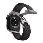 SPIGEN CLASSIC FIT pótszíj (egyedi méret, nagy, textil, állítható, pillangó csat) FEKETE
