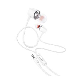 HOCO M107 fülhallgató SZTEREO (3.5mm jack, mikrofon, felvevő gomb) FEHÉR   HOCO M107 fülhallgató SZTEREO (3.5mm jack, mikrofon, felvevő gomb) FEHÉR
