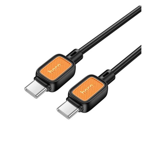 HOCO X108 adatkábel (Type-C - Type-C, 60W, gyorstöltő, 100cm) FEKETE