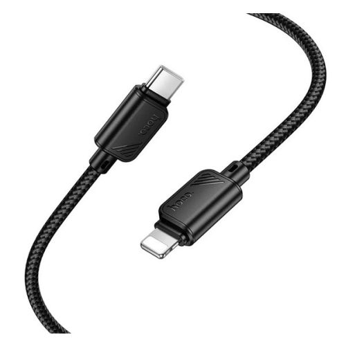 HOCO X113 adatkábel (Type-C - lightning, 27W, PD gyorstöltő, 100cm) FEKETE