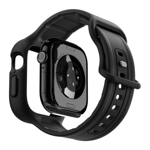 SPIGEN VAULT PRO pótszíj (egyedi méret, matt, ütésállóság + szilikon keret) FEKETE