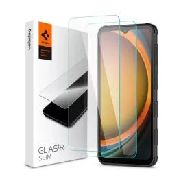   SPIGEN SLIM képernyővédő üveg 2db (2.5D, tokbarát, ultravékony, 0.2mm, extra karcálló, 9H) ÁTLÁTSZÓ