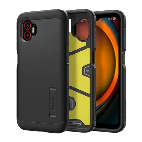 SPIGEN TOUGH ARMOR szilikon telefonvédő (ütésállóság, kitámasztó) FEKETE
