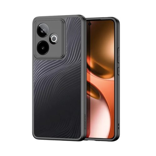 DUX DUCIS AIMO szilikon telefonvédő (ütésállóság, kameravédő, matt, hullám) FEKETE