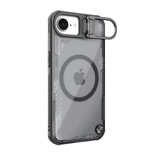 NILLKIN ICEBLADE PROP szilikon telefonvédő (ütésállóság, kitámasztó, MagSafe) FEKETE