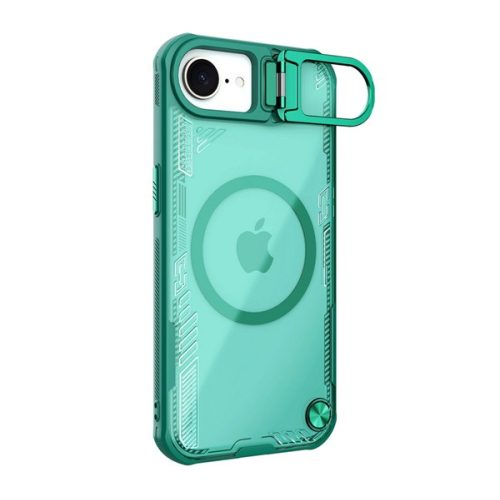 NILLKIN ICEBLADE PROP szilikon telefonvédő (ütésállóság, kitámasztó, MagSafe) SÖTÉTZÖLD