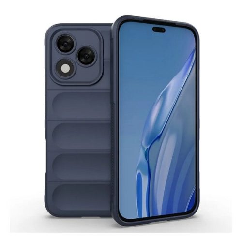 Szilikon telefonvédő (ütésállóság, kameravédő, 3D) SÖTÉTKÉK