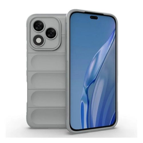 Szilikon telefonvédő (ütésállóság, kameravédő, 3D) VILÁGOSSZÜRKE