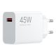 XIAOMI hálózati töltő USB aljzat (45W, gyorstöltő) FEHÉR