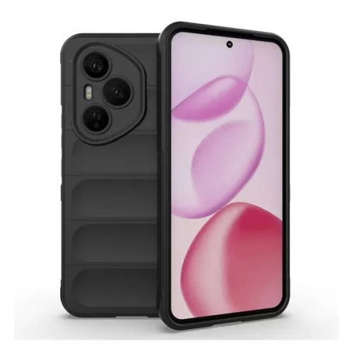 Szilikon telefonvédő (ütésállóság, kameravédő, 3D) FEKETE