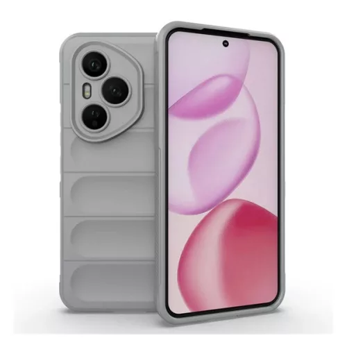 Szilikon telefonvédő (ütésállóság, kameravédő, 3D) VILÁGOSSZÜRKE