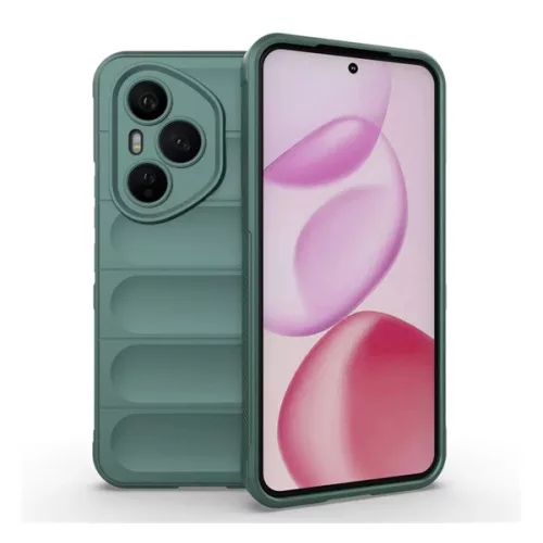 Szilikon telefonvédő (ütésállóság, kameravédő, 3D) SÖTÉTZÖLD