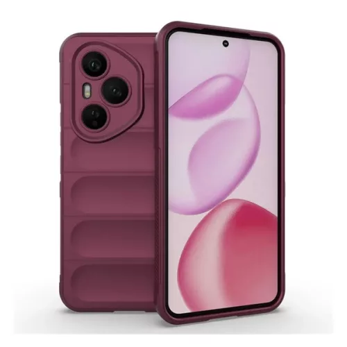 Szilikon telefonvédő (ütésállóság, kameravédő, 3D) BORDÓ