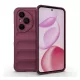 Szilikon telefonvédő (ütésállóság, kameravédő, 3D) BORDÓ