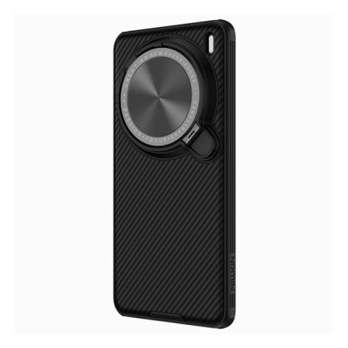 NILLKIN CAMSHIELD PROP MAGNETIC szilikon telefonvédő (ütésállóság, kameravédő, kitámasztó, csíkos) FEKETE