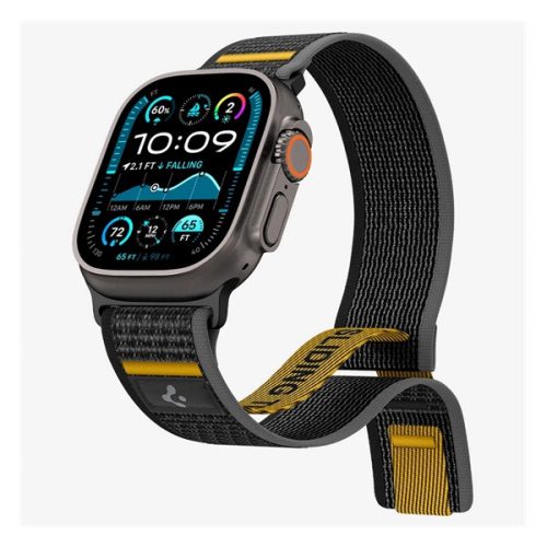 SPIGEN ATHLEX pótszíj (egyedi méret, nagy, nylon, tépőzáras, légáteresztő, SPORT) SÖTÉTZÖLD