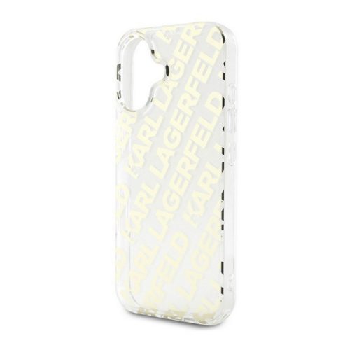 KARL LAGERFELD IML ELECTROPLATED REPEATED LOGO szilikon telefonvédő (ütésállóság) ARANY