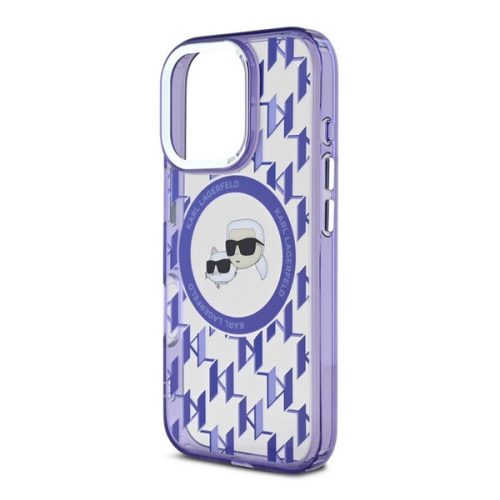 KARL LAGERFELD IML MONOGRAM K&CH HEADS MAGSAFE szilikon telefonvédő (ütésállóság, kameravédő, MagSafe) LILA