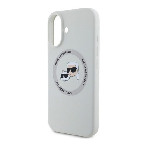 KARL LAGERFELD LIQUID SILICONE K&CH HEADS MAGSAFE szilikon telefonvédő (ütésállóság, MagSafe) BÉZS