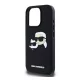 KARL LAGERFELD 3D RUBBER DOUBLE HEADS szilikon telefonvédő (ütésállóság, 3D) FEKETE