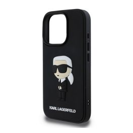 KARL LAGERFELD 3D RUBBER IKONIK szilikon telefonvédő (ütésállóság, 3D) FEKETE   KARL LAGERFELD 3D RUBBER IKONIK szilikon telefonvédő (ütésállóság, 3D) FEKETE