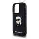 KARL LAGERFELD 3D RUBBER IKONIK szilikon telefonvédő (ütésállóság, 3D) FEKETE