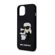 KARL LAGERFELD 3D RUBBER KARL AND CHOUPETTE szilikon telefonvédő (ütésállóság, 3D) FEKETE