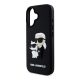 KARL LAGERFELD 3D RUBBER KARL AND CHOUPETTE szilikon telefonvédő (ütésállóság, 3D) FEKETE