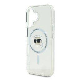   KARL LAGERFELD IML KARL HEAD METAL FRAME MAGSAFE szilikon telefonvédő (ütésállóság, kameravédő, MagSafe) ÁTLÁTSZÓ