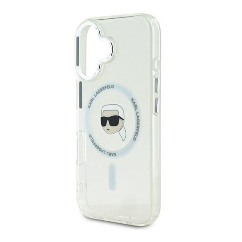 KARL LAGERFELD IML KARL HEAD METAL FRAME MAGSAFE szilikon telefonvédő (ütésállóság, kameravédő, MagSafe) ÁTLÁTSZÓ