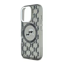   KARL LAGERFELD IML MONOGRAM K&CH HEADS MAGSAFE szilikon telefonvédő (ütésállóság, kameravédő, MagSafe) FEKETE