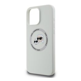 KARL LAGERFELD LIQUID SILICONE K&CH HEADS MAGSAFE szilikon telefonvédő (ütésállóság, MagSafe) BÉZS   KARL LAGERFELD LIQUID SILICONE K&CH HEADS MAGSAFE szilikon telefonvédő (ütésállóság, MagSafe) BÉZS